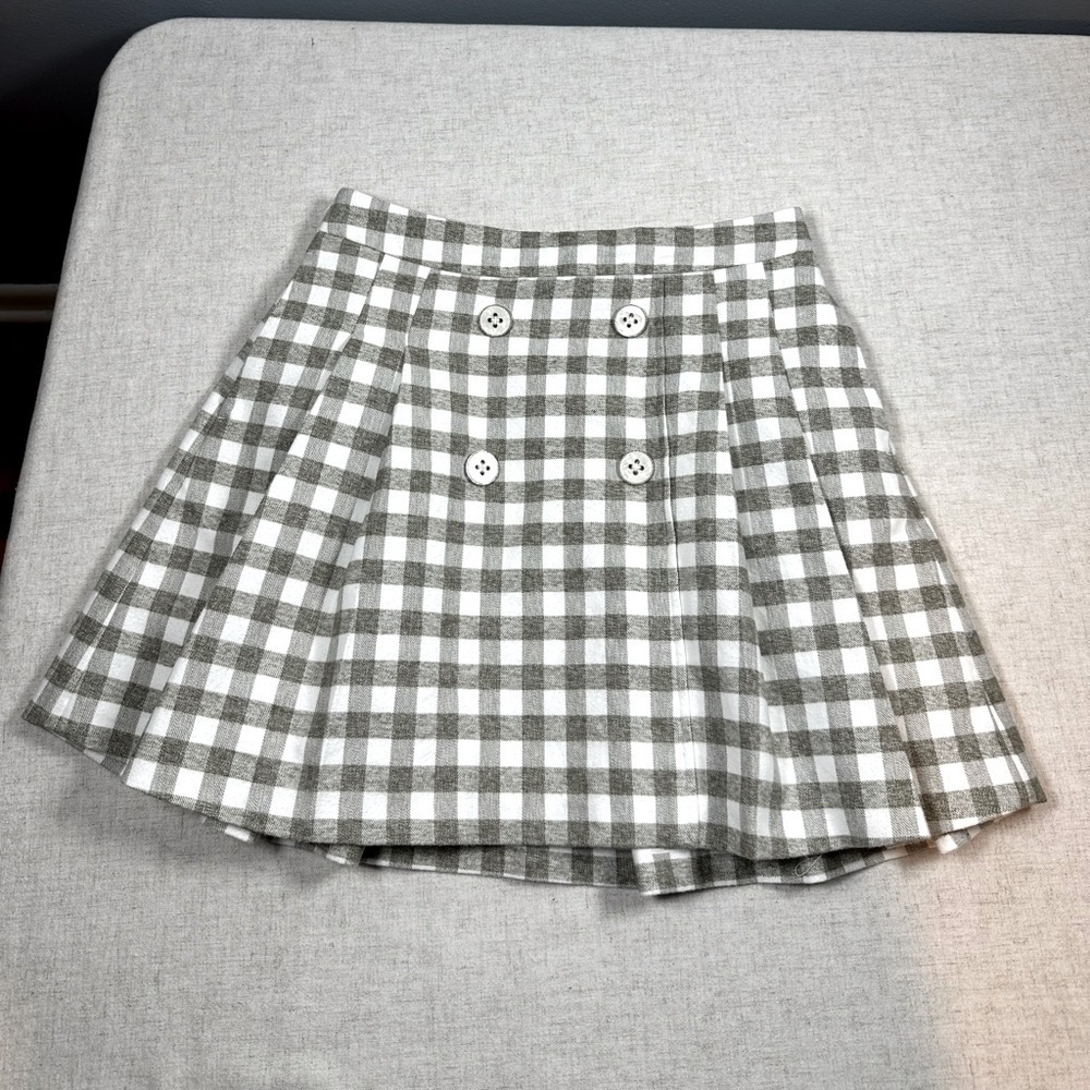 Nancy Cavally Paris Pleated Mini Skirt Large